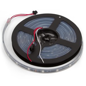 Світлодіодна стрічка RGB SMD5050, WS2811 чорна, з управлінням, IP67, 12 В, 60 діодів м, 5 м 