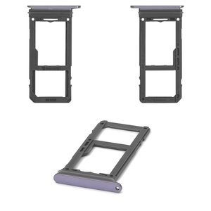Тримач SIM карти для Samsung G950F Galaxy S8, G955F Galaxy S8 Plus, сірий, c тримачем MMC, orchid Gray, single SIM