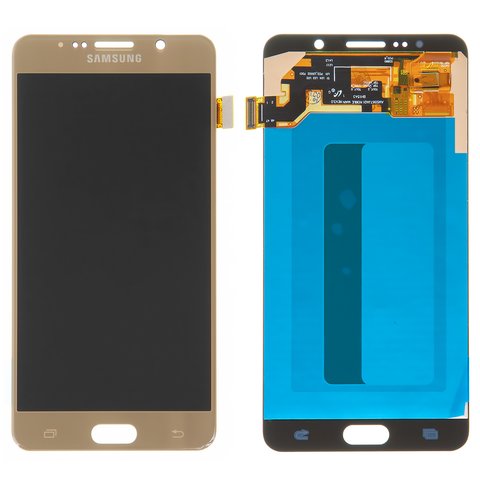 Дисплей для Samsung N9200 Galaxy Note 5, N920C Galaxy Note 5, N920F Galaxy Note 5, золотистый, без рамки, High Copy, OLED 