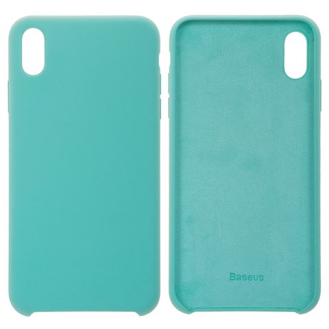Чехол Baseus для iPhone XS Max, голубой, Silk Touch, пластик, #WIAPIPH65 ASL03
