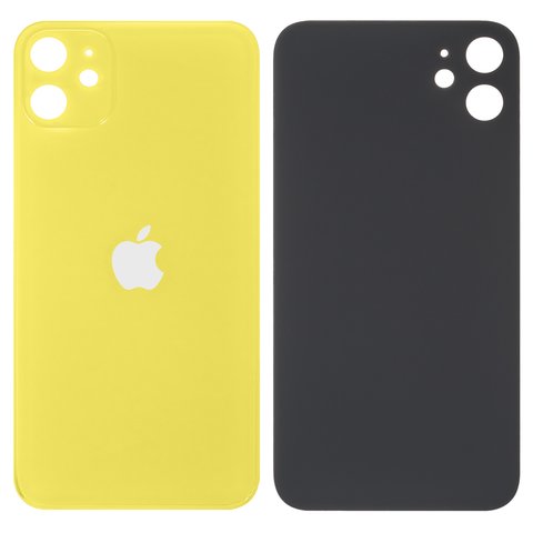 Задняя панель корпуса для iPhone 11, желтая, нужно снять стекло камеры, small hole