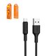 USB кабель Hoco X25, USB тип-A, micro-USB тип-B, 100 см, 2 A, чорний, #6957531080121
