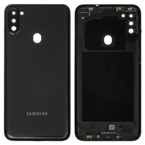 Задня панель корпуса для Samsung M115 Galaxy M11, чорна