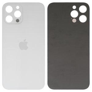 Задняя панель корпуса для iPhone 12 Pro Max, серебристая, белая, small hole, silver