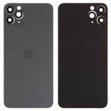 Задня панель корпуса для iPhone 11 Pro Max, сіра, із склом камери, small hole, matte space gray