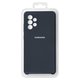 Чехол для Samsung A525 Galaxy A52, черный, синий, Original Soft Case, силикон, dark blue (08)