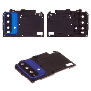 Скло камери для Xiaomi Redmi 9T, синє, з рамкою, twilight Blue, J19S, M2010J19SG, M2010J19SY