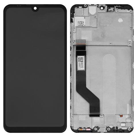 Дисплей для Xiaomi Mi Play, чорний, з рамкою, Оригінал переклеєне скло , M1901F9E