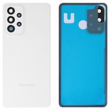 Задня панель корпуса для Samsung A336 Galaxy A33 5G, біла, із склом камери
