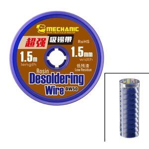 Лента оплетка Mechanic DW50 1515, Ш  1,5 мм, Д  1,5 м, 10 шт.