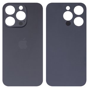 Задняя панель корпуса для iPhone 15 Pro, черная, не нужно снимать стекло камеры, High Copy, big hole