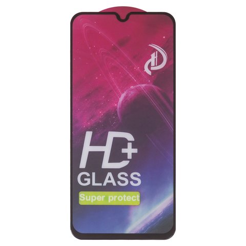 Защитное стекло All Spares для Samsung A405 Galaxy A40, совместимо с чехлом, Full Glue, черный, cлой клея нанесен по всей поверхности