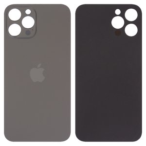 Задняя панель корпуса для iPhone 12 Pro Max, серая, не нужно снимать стекло камеры, Original PRC , big hole, graphite