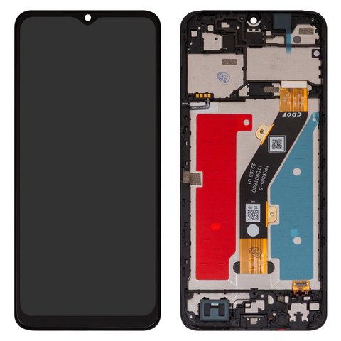 Дисплей для ZTE Blade A34, чорний, з рамкою, High Copy