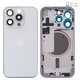 Корпус для iPhone 15 Pro, білий, з тримачем SIM-карти, з боковими кнопками, Original (PRC), EU Version, white titanium