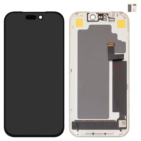 Дисплей для iPhone 17 Pro, чорний, з рамкою, High Copy, OLED , DD OLED hard