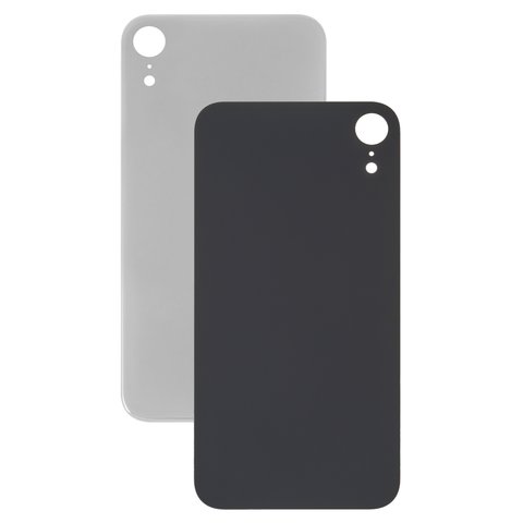 Housing Back Cover compatible with iPhone XR, white, no need to remove the camera glass, big hole 