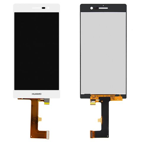 Pantalla LCD puede usarse con Huawei Ascend P7, blanco, sin marco, High Copy, P7 L10