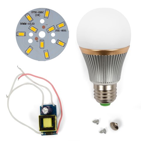 LED Light Bulb DIY Kit SQ Q22 5730 5 W warm white, E27 , Dimmable