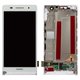 Pantalla LCD puede usarse con Huawei Ascend P6-U06, blanco, con marco, High Copy