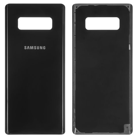 Housing Back Cover compatible with Samsung N950F Galaxy Note 8, black, midnight black 