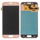 LCD compatible with Samsung A320 Galaxy A3 (2017), (pink, without frame, original (change glass) )