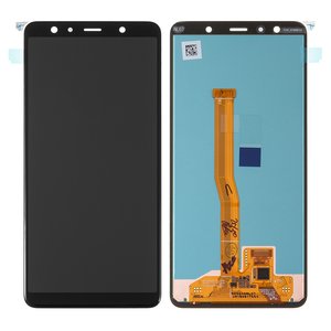 Pantalla LCD puede usarse con Samsung A750 Galaxy A7 2018 , negro, sin marco, Original PRC 