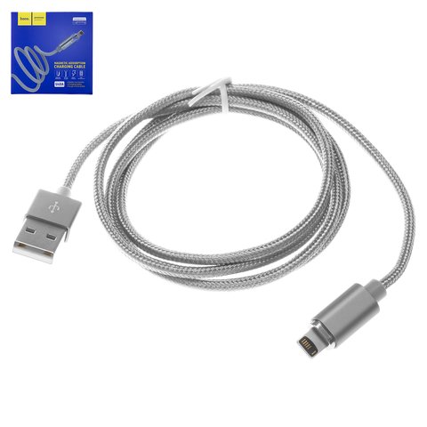 USB Cable Hoco U40A, USB type A, Lightning, 100 cm, 2 A, gray 