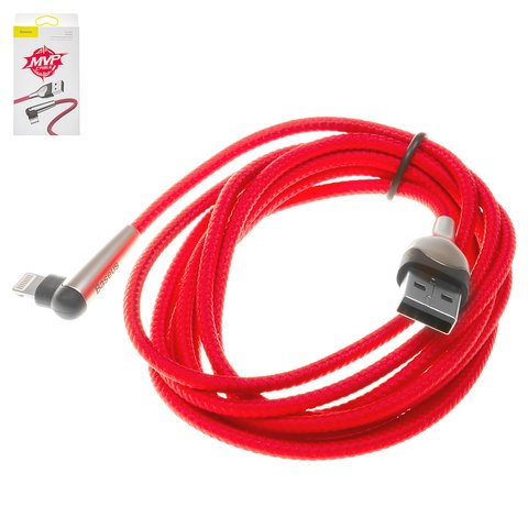 Charging Cable Baseus MVP Elbow, USB type A, Lightning, 200 cm, 1.5 A, red  #CALMVP E09