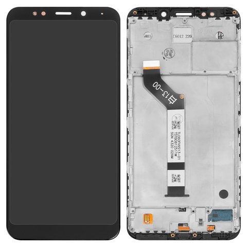 LCD compatible with Xiaomi Redmi 5 Plus, black, with frame, Copy, In Cell 