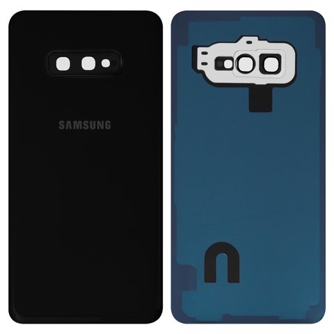 Housing Back Cover compatible with Samsung G970 Galaxy S10e; Samsung, black, with camera lens 