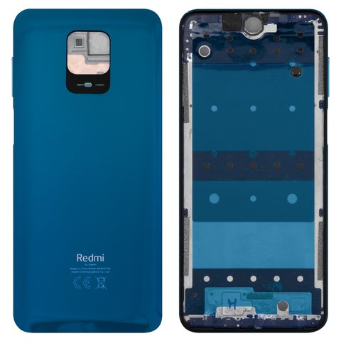 Housing compatible with Xiaomi Redmi Note 9S, dark blue, aurora blue 