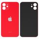 Housing Back Cover compatible with iPhone 12, (red, no need to remove the camera glass, AAA, big hole)