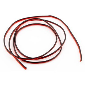 Wire In Silicone Insulation 2x20AWG, 0.5 mm², 1 m, red, black, UL3135 
