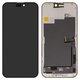 LCD compatible with iPhone 15 Pro Max, (black, with frame, HC, (OLED), YK OEM hard)