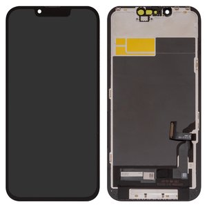 Pantalla LCD puede usarse con iPhone 13, negro, con marco, AAA, TFT , ZY, LTPS FHD