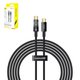 USB Cable Baseus Explorer, (2xUSB type-C, 100 cm, 100 W, black, with auto-off function, nylon braided) #P10319703111-00