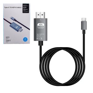 Adaptador Type C HDMI 1.8m, 4K, negro