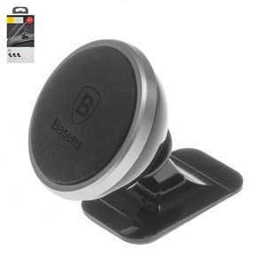 Автомобільний тримач Baseus, чорний, сріблястий, магнітний, #SUGENT NT0S