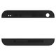 Top + Bottom Housing Panel compatible with HTC One M7 801e, (black)