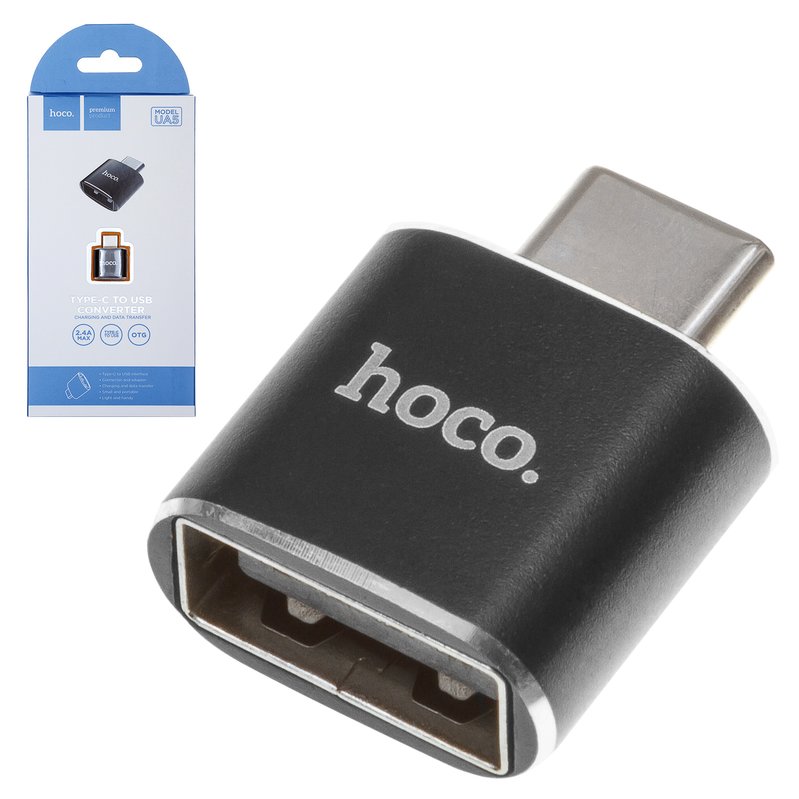 Usb Type C Usb Adapter Hoco Ua5 Black Gsmserver