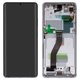 LCD compatible with Samsung G998 Galaxy S21 Ultra 5G, (silver, with frame, Original (PRC), phantom silver)
