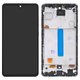 LCD compatible with Samsung A525 Galaxy A52, A526 Galaxy A52 5G, (black, with frame, High Copy, with wide edge, (OLED 6,3"))
