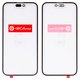Housing Glass G+OCA PRO compatible with iPhone 15 Plus, (with OCA film, black)