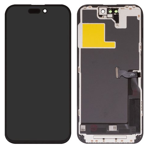LCD compatible with iPhone 14 Pro, black, with frame, AAA, TFT , JK 