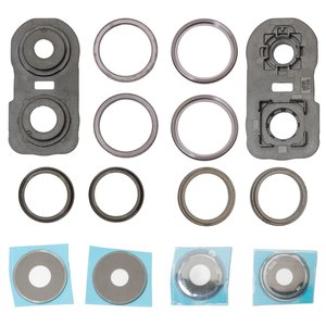 Camera Lens compatible with Xiaomi Redmi Note 13 4G, black, with frames, midnight black 