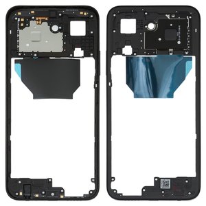 Housing Middle Part compatible with Xiaomi Redmi 15C 4G, black 