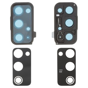 Vidrio de cámara puede usarse con Samsung G780 Galaxy S20 FE, negro, con marcos