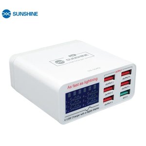 Adaptador de red Sunshine SS 304Q, 40 W, Quick Charge, Fast Charge, 6 puertos