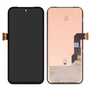 Pantalla LCD puede usarse con Google Pixel 8a, negro, con marco, High Copy, OLED  GKV4X, G6GPR, G8HHN, G576D